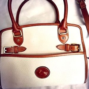 Vintage Dooney and Bourke Beige Leather Handbag